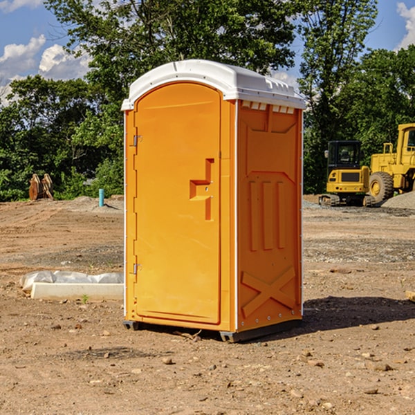 do you offer hand sanitizer dispensers inside the porta potties in Delshire OH